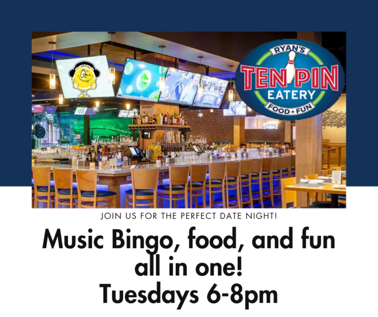 Dinnerdate Music Bingo at Ryan’s Ten Pin Eatery